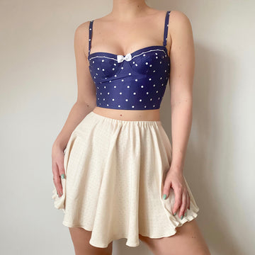 Navy Polkadot Bustier 70B/65C/75A